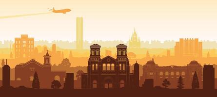 Colombia famous landmark silhouette style vector