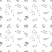 Happy birthday pattern. Seamless birthday background vector