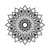 Decorative round floral mandala. vector