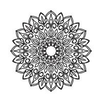 Decorative round floral mandala. vector