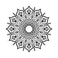 Decorative round floral mandala. vector