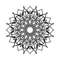 Decorative round floral mandala. vector