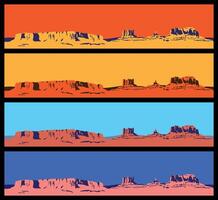 Wild West mini set vector