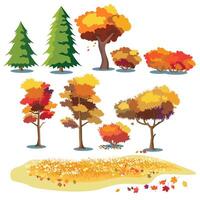 Autumn Plants Set vector