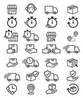 Delivery express icons vector