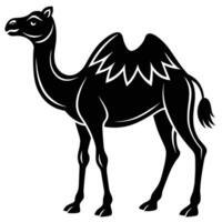 Desert Traveler, Simple Camel Silhouette vector