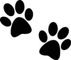 illustration silhouette of dog's paws vector