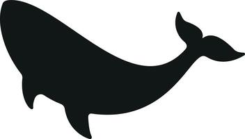 ilustración silueta de ballena vector