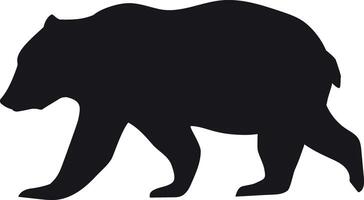 illustration Silhouette of bear vector