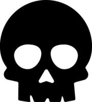 illustration Silhouette of skull vector