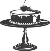 Silhouette cake platter black color only full vector