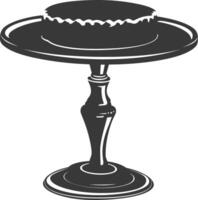 Silhouette cake platter black color only full vector