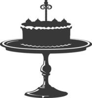 Silhouette cake platter black color only full vector