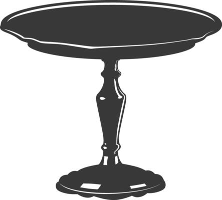 Silhouette cake platter black color only full