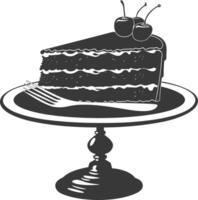 Silhouette cake platter black color only full vector