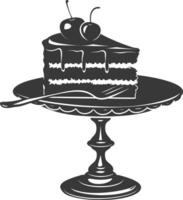 Silhouette cake platter black color only full vector