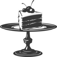 Silhouette cake platter black color only full vector