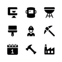 Get your hands on labor days icons set, ready to use in websites and mobile apps vector