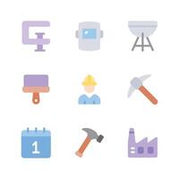 Get your hands on labor days icons set, ready to use in websites and mobile apps vector