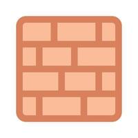 An editable icon of brick wall, isolated on white background vector