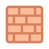 An editable icon of brick wall, isolated on white background vector