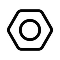 Grab this beautifully designed icon of nut in editable style, a customizable of hex nut vector