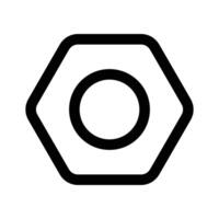 Grab this beautifully designed icon of nut in editable style, a customizable of hex nut vector