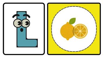 abc tekenfilm brief animeren alfabet aan het leren voor kinderen abcd voor kinderkamer rijmpjes klas. video