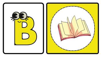 a B C dibujos animados letra animar alfabeto aprendizaje para niños a B C D para guardería rimas clase. video