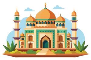 Beautiful islamic mosque Illustration vector