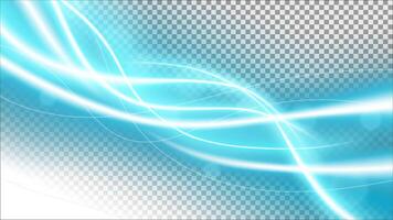 Blue Wavy Line of Light with A White Pattern vector