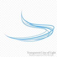 Blue Wavy Line Isolated and Easy to Edit vector