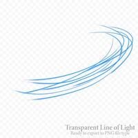 Blue Wavy Line Isolated and Easy to Edit vector