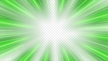 Green Rays Zoom in Motion Effect, Light Color Trails vector