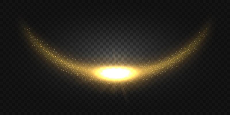 Yellow Shiny Light on Transparent Grid, Suitable For Product Advertising, Product Design, and Other