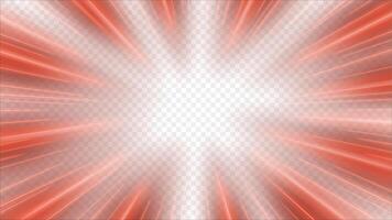 Red Rays Zoom in Motion Effect, Light Color Trails vector