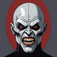 Bald Humanoid Dracula Zombie Creature vector