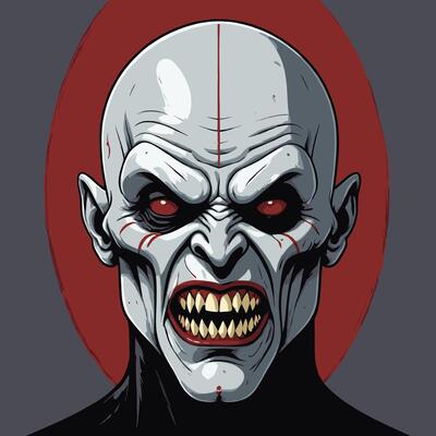 Bald Humanoid Dracula Zombie Creature