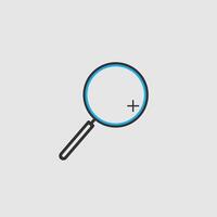 magnifying glass with white background with gradient mesh illustration vector