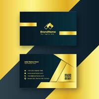 golden gradient luxury horizontal business card template vector