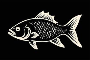 ilustración de un pescado vector