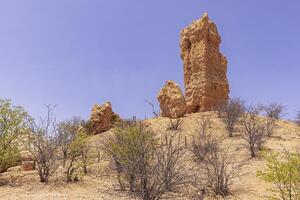 Picture of the famous Vingerklip rock needle in northern Namibia during the day photo