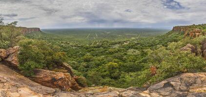 panorámico ver de el rodeando campo desde el Waterberg meseta en Namibia durante el día foto