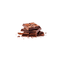 Chocolate bar candy sweet dessert food isolated on transparent background, cut out, or clipping path. png