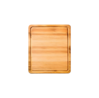 Empty square cutting board for top view food product display, isolated on transparent background, cut out, or clipping path. png