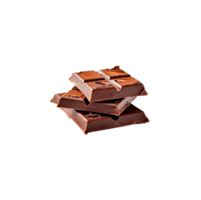 Chocolate bar candy sweet dessert food isolated on transparent background, cut out, or clipping path. png