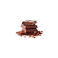 Chocolate bar candy sweet dessert food isolated on transparent background, cut out, or clipping path. png