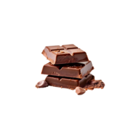 Chocolate bar candy sweet dessert food isolated on transparent background, cut out, or clipping path. png