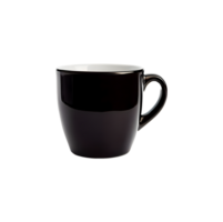 Black coffee cup mug isolated on transparent background, cut out, or clipping path. png