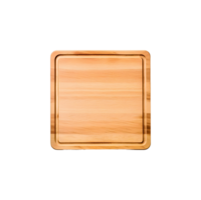 Empty square cutting board for top view food product display, isolated on transparent background, cut out, or clipping path. png